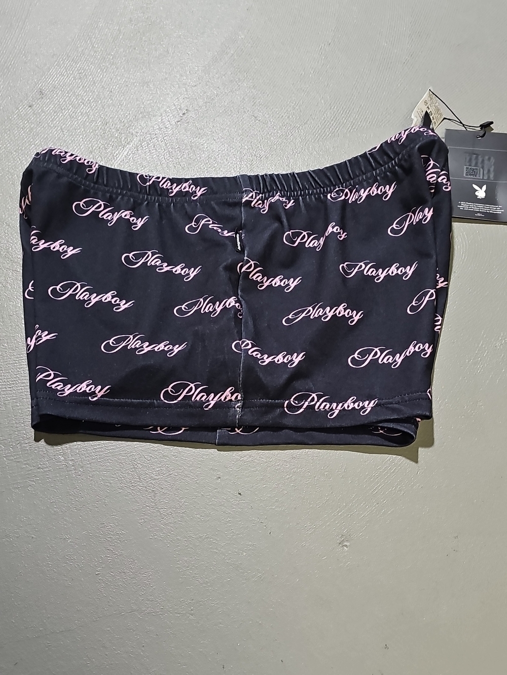Playboy Logo Booty Shorts Loungewear All-Over Print Y2K NWT